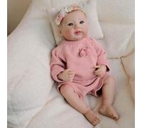 RXDOLL Reborn Baby Dolls Silicone Full Body 19 Inch Realistic Newborn Doll That Look Real Life with Tongue-Out Expression Lifelike Squishy Preemie Doll for Kids Age 3+
