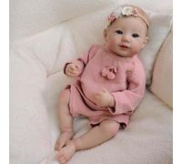 RXDOLL Reborn Baby Dolls Silicone Full Body 19 Inch Realistic Newborn Doll That Look Real Life With Tongue-Out Expression Lifelike Squishy Preemie Doll for Kids Age 3+