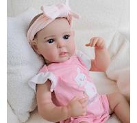 RXDOLL Reborn Baby Dolls Silicone Full Body Anatomically Correct 19 Inch Realistic Newborn Baby Dolls That Look Real Life Babies Vinyl Doll Blue Eyes for Kids