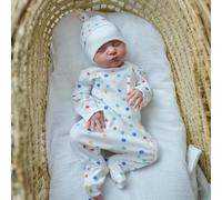 RXDOLL Reborn Baby Dolls Silicone Full Body Vinyl Boy 18 Inch Realistic Babies Eye Closed Asleep Newborn Doll That Look Real Anatomically Correct Lifelike Baby Doll Kids Gifts