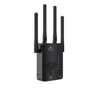 RXDP 1200M Dual Band WiFi Repeater, Small Mini Wireless Through-The-Wall Router, Range Extender, Black/A