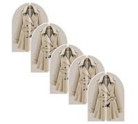 RxGhyl Transparent Hanger Cover, Large Hanger Protection Cover, Dust-Proof Clothes Hanger Protective Bag,Transparent Zipper Protection Cover, 10 Pieces Opening60X120