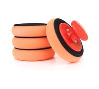 Rxgiasup 5pcsHandle Car Waxing Set with 1 Comfortable Grip Handle 4 Replaceable Sponges Simple to Operate for Professional Shines Vehicle Enhancer