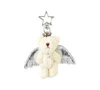 [Rxgiasup] Angel Bear Keychain Cute Plush Key Ring Hanging Decoration Backpack Handbag Charm Pendant Girl Women Cute Plush Bear Keychain Pendant, フリーサイズ
