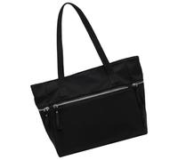 [Rxgiasup] Color Canvas Large Shoulder Bag Essential For Carrying Books For School Work Laptop Storage Handbag Korean Style Canvas Shoulder Bag, Black