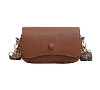 Rxgiasup Crossbody Bag Shoulder Casual Fashion PU Large Capacity Messenger Bag Student Multipurpose Ethnic Shoulder Crossbody Bag, Braun