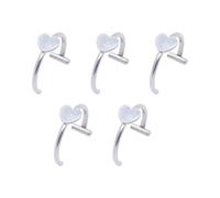 [Rxgiasup] Durable Stainless Steel Simulated Lip Ring No Piercing Clip Jewelry Low Profile Trendy Women Daily Wear No Piercing Clip On Lip Rings, フリーサイズ, No Gemstones