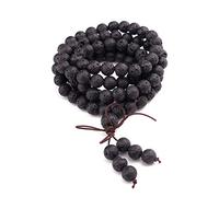 [Rxgiasup] Elegant 8mm Buddhist Necklace 108 Black Beads Necklace Buddhist Prayer Religious Jewelry Women Beads for Family