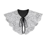 [Rxgiasup] Exquisite Sequin Quilted Fake Collar Chinese Elegant Ruffle Lace Layering Shawl Clothes Accessories Dress Women Fashion Collar