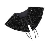 [Rxgiasup] Exquisite Sequin Quilted Fake Collar Chinese Elegant Ruffle Lace Layering Shawl Clothes Accessories Dress Women Fashion Collar