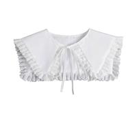 [Rxgiasup] Exquisite Sequin Quilted Fake Collar Chinese Elegant Ruffle Lace Layering Shawl Clothes Accessories Dress Women Fashion Collar