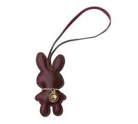 [Rxgiasup] Fashionable Rabbit Shape Key Ring Faux Leather Bunny Bag Pendant Keychain Handbag Accessories Women Bag Charm for Animal Lovers, フリーサイズ