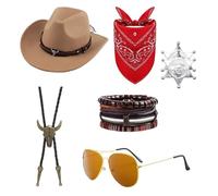 Rxgiasup Halloween Costume Premium Polyester Practical Stitching Western Role Play Accessories Perfect for Cosplay Lovers Polyester Cowboy Cosplay Costume Gear