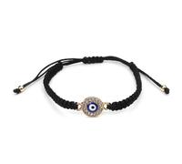 [Rxgiasup] Hand-woven bracelet with elegant style. jewelry accessories for women Designed with hollowed evil eye, perfect for a special gift, 黒