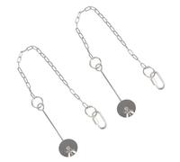 Rxgiasup Hanging Feeders for Chickens Stainless Steel Construction Adjustable Chain Vegetable Skewer and Toy Function to Relieve Stress Automatic Feeders