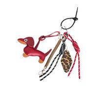 [Rxgiasup] Lovely Keychain Braided Rope Dog Charm Bag Backpack Permanent Dog Lover Gift Elegant Woven Dog Keyring Charm, フリーサイズ