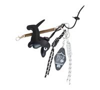 [Rxgiasup] Lovely Keychain Braided Rope Dog Charm Bag Backpack Permanent Dog Lover Gift Elegant Woven Dog Keyring Charm, フリーサイズ