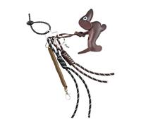 [Rxgiasup] Lovely Keychain Braided Rope Dog Charm Bag Backpack Permanent Dog Lover Gift Elegant Woven Dog Keyring Charm, フリーサイズ
