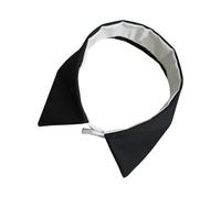 [Rxgiasup] Modern Black White Choker Collar Comfortable Cotton Fabric Removable Blouse Collar Black and White Collar for Women and Teen Students