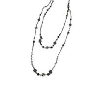 Rxgiasup Nature Inspired Beaded Flower Neck Chain Alloy Construction Beads Necklace Multilayer Loved People Unique Beaded Her