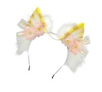 [Rxgiasup] Realistic Fox Wolf Ear Headband Soft Plush Hair Accessories for Masquerade Party Cosplay Daily Wear Kids Adults Family Matching Animal Ear Accessories