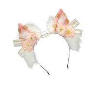 [Rxgiasup] Realistic Fox Wolf Ear Headband Soft Plush Hair Accessories for Masquerade Party Cosplay Daily Wear Kids Adults Family Matching Animal Ear Accessories