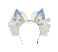 [Rxgiasup] Realistic Fox Wolf Ear Headband Soft Plush Hair Accessories for Masquerade Party Cosplay Daily Wear Kids Adults Family Matching Animal Ear Accessories