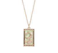 Rxgiasup Rectangle Pendant Necklace This mysterious tarot pendant necklace is designed for those seeking a symbol of wisdom and mystery