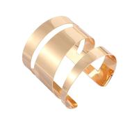 [Rxgiasup] Rombus Flower Leaf Alloy Bracelet Cuff Design Open design and leaf accents complete the on-trend look