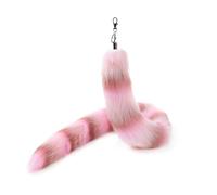 [Rxgiasup] Soft Car Charm Pendant Portable Keychain Pendant Fox Tail Enhancing Precious Decorative Decoration Eye-Catching Fox Tail Bag Decoration, フリーサイズ