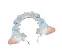 [Rxgiasup] Soft Faux Fur Sheep Ear Headband Comfortable Elastic Hair Accessories Party Cosplay Soft Plush Headband