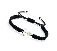 [Rxgiasup] Unisex anchor inspired by stainless steel and braided rope, provides an adjustable fit for different wrists. Durable jewelry, フリーサイズ