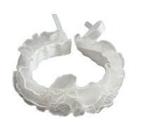 Rxgiasup Women's Renaissance Layered Mesh Ruffle Collar Choker Necklace Bow Tie Up Shawl Scarf Halloween Party Mesh Neckwear