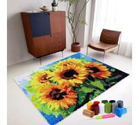 RxiBeFuw Latch Hook Kits for Adults Home Carpet Rug Making Kit Tapestry Kits for Adults Latch Hooking Kits Embroidery Kit Cross Stitch Kit Carpet Making Cushion Needlework for Beginners 38 x 52 cm