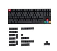 RXJMKCZ Black Japanese PBT Cherry Keycaps Full Set | Heat-sublimated Japanese legends. Fits 61-96% & TKL boards. Full key coverage.(R2 English)