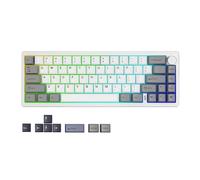 RXJMKCZ Compatible for YUNZII AL68 Silver Wireless Custom Mechanical Keyboard QMK/VIA Aluminum Hot Swap Gasket with Knob(Cocoa Cream V2,Silver)