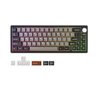 RXJMKCZ Compatible for YUNZII AL68 Silver Wireless Custom Mechanical Keyboard QMK/VIA Aluminum Hot Swap Gasket with Knob(Cocoa Cream V2,G3-160mm)