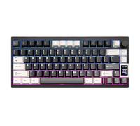 RXJMKCZ Compatible for YUNZII AL80 Black Mechanical Keyboard, Hot Swap Wireless QMK/VIA Aluminum with LCD Display & Functional Knob(Cocoa Cream V2,G3-160mm)