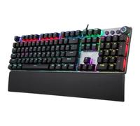 RXJMKCZ F2088 Mechanical Gaming Keyboard, 104-Key Anti-Ghosting Plated Blue Switch, Wired Mixed Backlit for Laptop & PC Gaming(Normal)