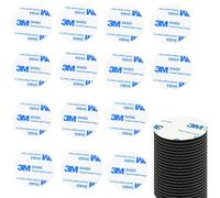 RXKFIGX 100 pcs 3M Double Sided Sticky Foam Pads Adhesive Pads Adhesive Foam Pads Mounting Pads for Walls Floor Door Plastics Glasses and Metals Dots Hook and Loop Self Adhesive Tape(25mm, Round)
