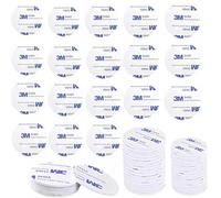 RXKFIGX 100 pcs Double Sided Sticky Foam Pads Adhesive Pads Adhesive Foam Pads Mounting Pads for Walls Floor Door Plastics Glasses and Metals Dots Hook and Loop Self Adhesive Tape(25mm, Round)