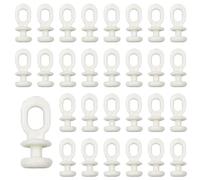 RXKFIGX 100Pcs Multi-Use Plastic Curtain Track Gliders and Hooks - White Rail Slider Hooks Rollers Wheel for Window, Door, Bathroom, Caravan