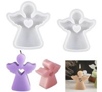 RXKFIGX 2 Pcs Non-Stick Angel Mold Angel Candle Moulds for Casting 3D Angel Silicone Candle Moulds Angel Silicone Moulds Silicone Moulds Casting Moulds for DIY Candles, Soap, Plaster, Crafts