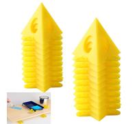 RXKFIGX 20 Pcs Painter Pyramid Yellow Perforated Woodwork Paint Stands Holders Plastic Pyramid Mini Cone Paint Stand Set Paint Pouring Stand for Canvas and Door Risers Support Cabinet Paint Pouring