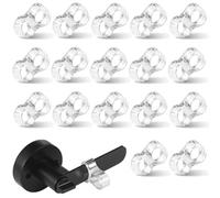 RXKFIGX 20pcs Door Handle Bumper Guards Door Handle Bumper Guards Transparent Flexible Door Stopper Protectors PVC Transparent to Buffer Walls and Stop Wall Damage - No Drilling Required