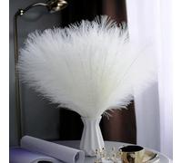 RXKFIGX 30 pcs Pampas Grass Artificial, 55cm Pampas Grass Deco, Pampasgra Deco Dried Flowers Dried Flowers Deco Artificial Flowers Plants for Wedding Office Bedroom Living Room (white)