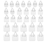 RXKFIGX 30Pcs Plate Hangers for Walls Invisible Adhesive Wall Hanging Hooks Vertical Wall Plate Hangers Plastic Adhesive Picture Hooks for Bathroom Kitchen Wall Decoration (Square&Round)