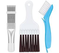 RXKFIGX 3PCS Air Conditioner Condenser Fin Cleaning Brush, Coil Condenser Brushes, AC Fin Comb, Tumble Dryer Cleaner,Stainless Steel Air Conditioner,Fin Cleaner Whisk Brush for Cleaning Air Condition