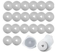 RXKFIGX 45 mm Rotary Cutter Blade 20 Pcs Replacement Rotary Cutter Blades Rotary Cutter Replacement Blades Sharp and Durable Rotary Cutter Blades for Quilting Crafting Fabric Paper Art and Crafts