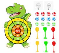RXKFIGX 76 cm Children's Dinosaur Theme Dartboard Set with 12 Sticky Balls and 6 Darts